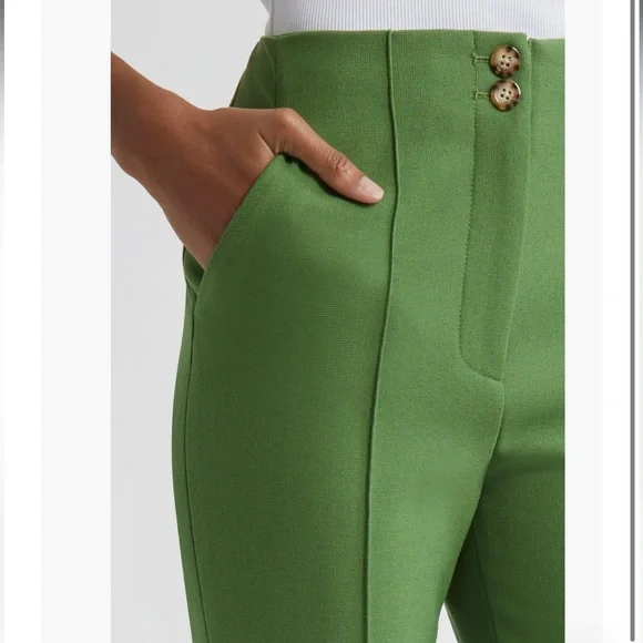 Veronica Beard Green Cropped Pants - Picture 4 of 5